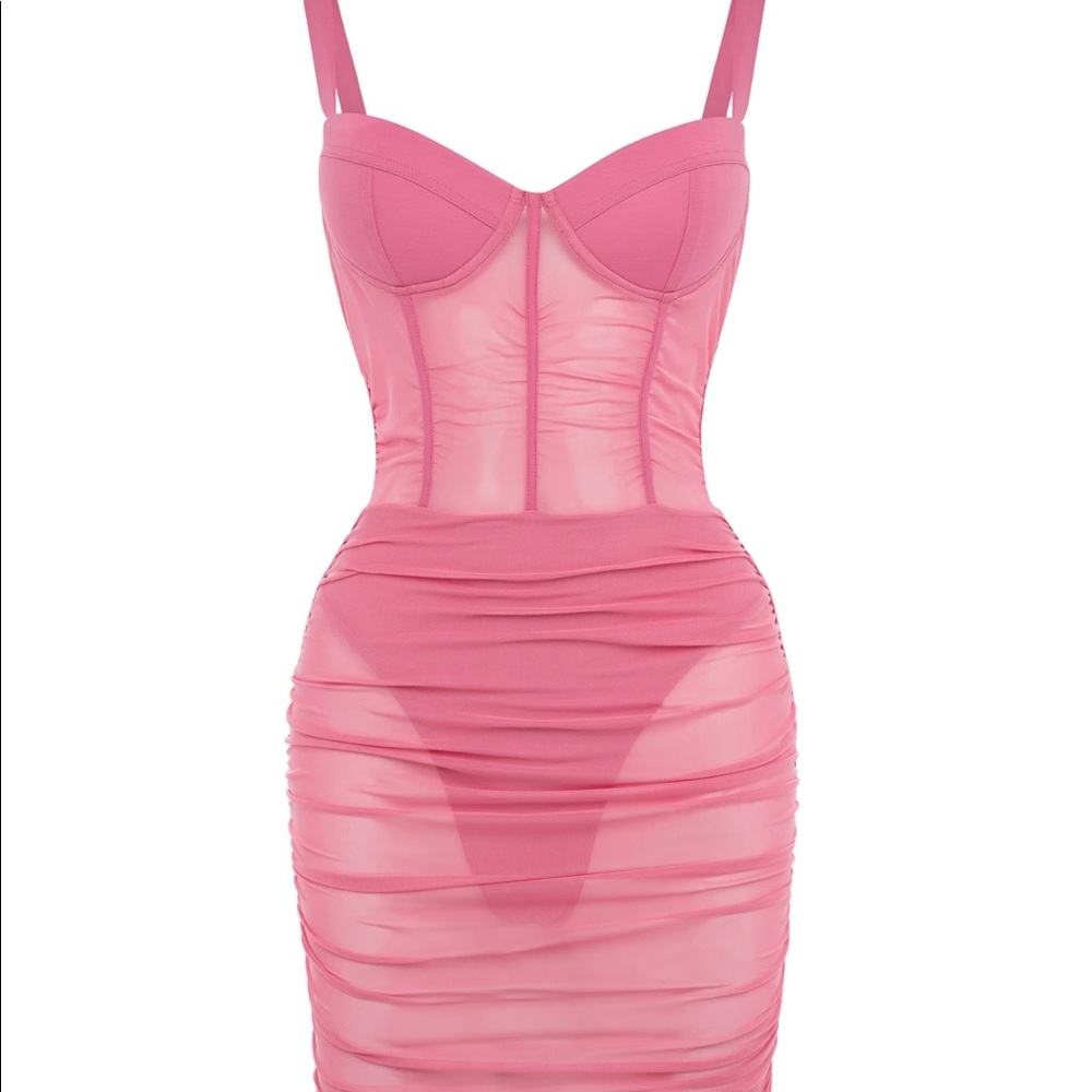 Pink sheer dress